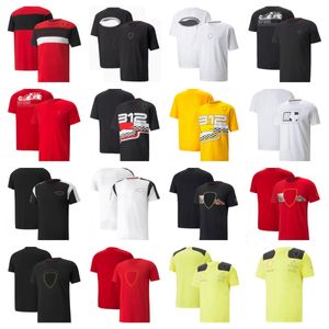 2022 Summer F1 Takım Yarış Takımı Kısa kollu T-Shirt Araba Makinesi Çalışan Logo İş Bakım Kıyafetleri Özel