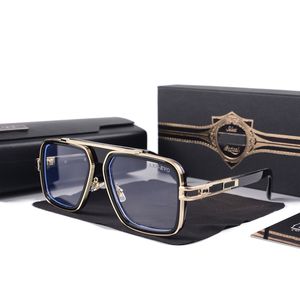 2022 Мужские винтажные квадратные женские солнцезащитные очки Pilot Модные дизайнерские солнцезащитные очки в золотой оправе UV400 с градиентом LXN-EVO DITA
