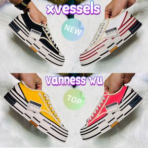 XVESSELS/Gemi Silindir Lüks Ayakkabı Sıradan Ayakkabı Vanness Wu G.O.P Düşük Vulkanize Dantelli Sneaker Siyah Beyaz Kırmızı Sarı Hayvan Baskı Şeker Pembe Kjld