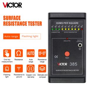 Strumenti elettrici VICTOR 385 Digital Earth Resistance Tester Misuratore di resistenza superficiale Standard ASTM