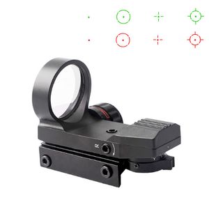 Av optik 1x22x33 kompakt refleks kırmızı nokta kapsamı 4 tip retiküller holografik tüfek taktik optik görüş ar15 için 20mm raylara uyuyor .223 airsoft çekim