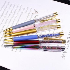 Партия в пользу кристаллов Gemstone Chips Ballpoint Pen Energy Reiki Healing Office School Supply Supply