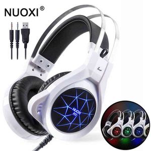 Kulaklıklar Nuoxi N1 Bilgisayar Stereo Oyun Kulaklıkları En İyi Casque Derin Bas Oyun Kulaklık Kulaklığı PC Gamer T220916
