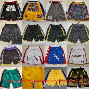 Sadece Don Retro Man 3xl Basketbol Şortları Klasik Los 24angeles 8 Siyah Mamba, Pocket West All-Stars Aşağı Merion College Nefes Biter Plaj Kısa Kalça Pop Sweatpants