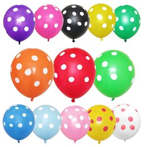 12 inç lateks polka nokta balonlar parti düğün doğum günü balonları dekorasyon globos şenlik etkinliği balon cadılar bayramı Noel yıldönümü çocuk oyuncakları