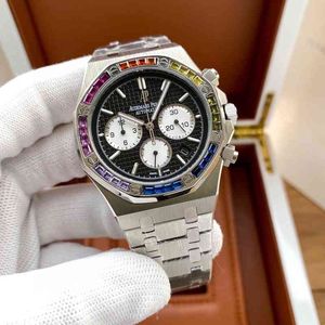 Мужские часы Love Pi Pipe Classic с шестью иглами и цветными бриллиантами, 41 мм, швейцарские для мальчиков