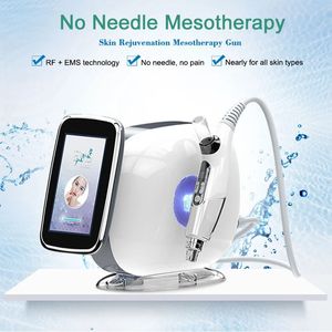 No-Needle Mesotherapy Device EMS Nano Microneedle RF Machine No Needle Meso Gun Injection Face Lifting Wrinkle Removal Skin Tightening Radio Frequency Device