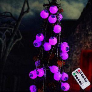 Strings cadılar bayramı sevimli göz küresi ip ışıkları 8 mod 30leds pille çalışan tatil dekoratif parti avlu dekor