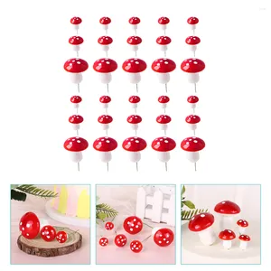 Festliche Lieferungen Pilzkuchen Geburtstag Pilze Miniatur Cupcake Topper Dekorationen Dekoration Mini Picks Feen Pick Dekorfiguren