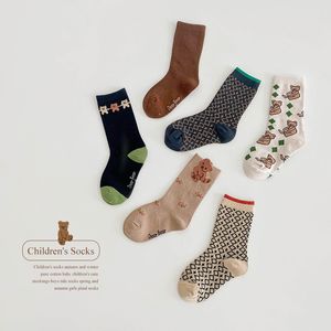 3 çift/grup çocuk çorapları Sonbahar Bahar Yenidoğan Erkek Bebek Çorap Pamuk Bebek Çocuklar için Kız Erkek Kat Çorap