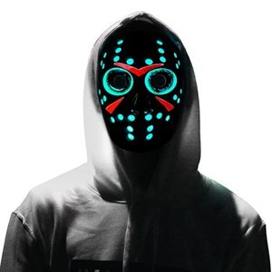Parti Maskeleri Led Maske Tam Yüz Neon El Wire Film için Işık Jason Killer Cadılar Bayramı Chrismas Kostüm Cosplay Hediyesi 220920