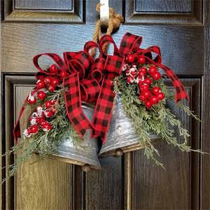 Decorações de Natal 12pcs Christmas Bell Decoration for Home Door Tree Christmas Ornament Pingnde