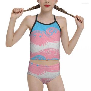 Женские купальные купальники для детей гордый купальник для детей молодая девочка печать трансгендерного декоративного флага Biquini 2022 Оптовая бренда плавание брендом