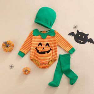 Одежда наборы Mababy 0-24M Хэллоуин для мальчика для девочек-одежда набор для младенца, рожденных тыквенные, чулки шляпа, милые костюмы D01
