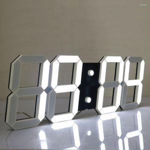 Relógios de parede LED relógio digital Exibição grande controle remoto contagem de contagem de contagem de contagem de timer com data de calendário Temperatura 6 '' de altura dígitos