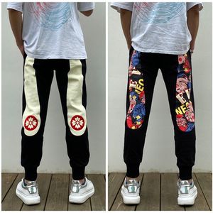 Calças masculinas casuais primavera e outono marca de moda impressa moletom bordado terry esportes japonês streetwear 220922