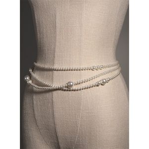 Göbek Zincirleri Kadınların Orijinal Tasarımcısı İnci Bel Zinciri Pantolonda Uzun Vücut Kemeri Ayarlayın Elbise kıyafetleri Giysileri Hediye Kadın koşu moda 220921