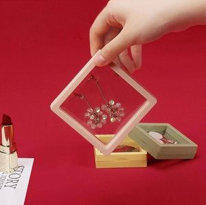 PE Film Jewelry Box Прозрачная трехмерная плавающая рама Display Case Creg Sergring Sergslace Packaging Boxes