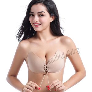 Seamless Wireless Adhesive Stick Bra Strapless Push Up Bras Women Sexy Backless Lingerie Invisible Silicone Bralette VTMHP1773