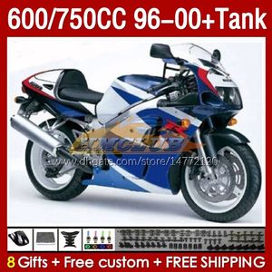 Обтягивает танк для Suzuki Srad Blue Glossy GSXR 600 750 CC 600CC 750CC 96-00 Body 156NO.147 GSXR750 GSXR-600 GSXR600 96 97 98 99 00 GSX-R750 1996 1997 1998 2000 2000 Fairing Fairing