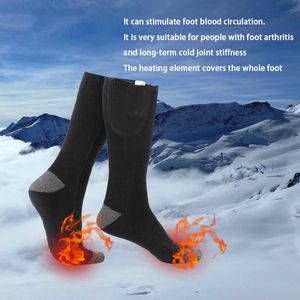Erkek Çorap Kış Sporları Şarj Edilebilir Elektrikli Isıtmalı 7.4V 2200mAH Kamp Binicilik Yürüyüşü Y2209