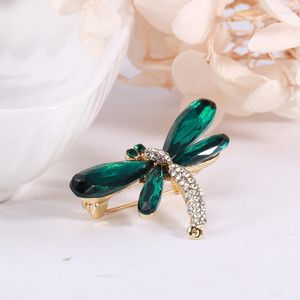 Broschen Luxus und exquisite Intarsien Zirkon Kristall Libelle Brosche für Damen Charm Trend Persönlichkeit Insekt Schmuck Großhandel