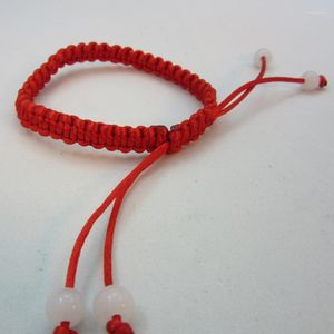 Link Bracelets 2pcs/Lot Girls Girls Chinese Style Buona fortuna Briaded Red String Rope Women Friendship Jewelry Party Friends Forty Gift Lucky