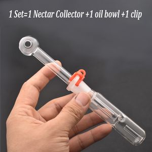 En Ucuz 14mm Erkek Cam Yağ Burner Boru Kitleri Mini Hookahlar Filtre ile sigara içme boruları PERC Recycler Dab Yağ Donanları Straw Cam Dip NC Kiti