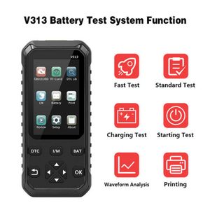 OBDIICAT V313 OBD2 Scanner Engine Code Reader Automotive Diagnostic Tool 4-дюймовый экран 2IN1 для диагностики автомобиля и тестирования батареи