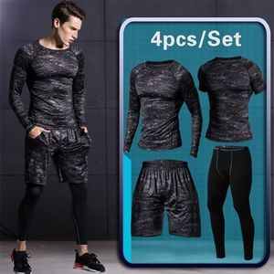 Men's Tracksuits 4 PCs Gym Sportswear Running Strack Suits Male Tracksuit Outdoors Men Men Men Outdoor Jogging Sport Casual 220924