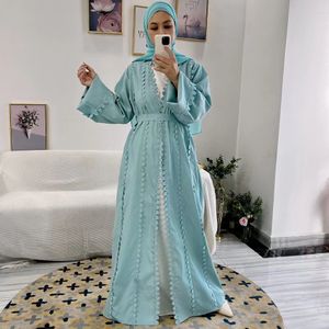Müslüman Abaya Özel Nesit Elbiseler Takım Kadın Moda Şakası Elbise Açık Abayas Elbise Ek Trendi Tasarım Katı Partisi LSM530