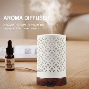Humidifiers Dome Cameras Air Humidifier Diffuser Home Essence Humidifier Aromatherapy Essential Oils Diffuseur Ceramic Air Purifiers with Led Nigh Lamp T220924
