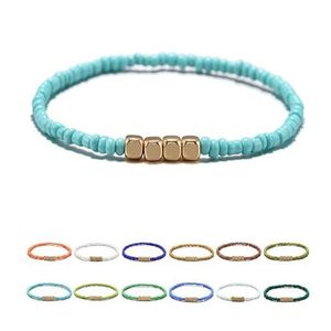 Braccialetto con ciondoli in stile bohémien con perline Accessori per gioielli con bracciale in perline elastiche creative per feste in spiaggia alle Hawaii