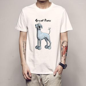 Erkek Tişörtleri Erkek Tişörtleri 2022 Büyük Danimarkalı Gömlek Hayvan Baskı Erkekler Kısa Kollu Kısa Kollu Koyu Köpek Fare Karikatür Tshirt Homme