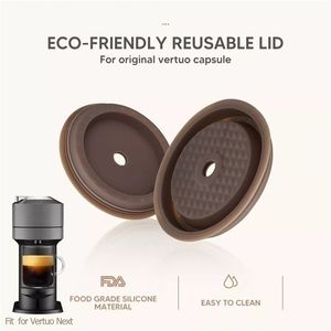 Kahve Filtreleri Icafilas Nespresso Vertuo Kapsülü İçin Yeniden Kullanılabilir Silikon Kapak Vertuo için Teslim Edilebilir Orijinal Kahve Kapakları Filtresi Sonraki Makine 220922