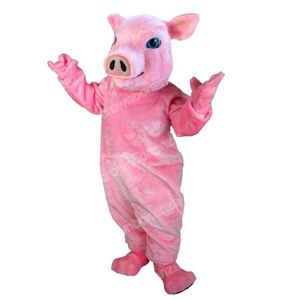 Halloween Cute Pig Mascot Costumes Personaggio dei cartoni animati Outfit Suit Xmas Outdoor Party Outfit Abbigliamento pubblicitario promozionale per adulti