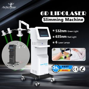 Одобренный CE 6D Llipolaser Slimming Machine Lipo Body Shaping Beauty Equipment Skin Tighting Device с 2-летней гарантией