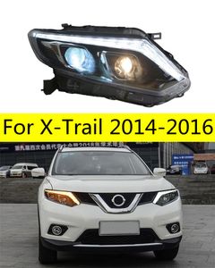 Nissan X-Trail LED Far 20 14-17 DRL Turn Sinyal Yüksek Beam Angel Göz Projektör lens