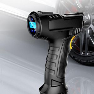 Lance 120 W Şarj Edilebilir İyi Hava Kompresörü Akülü Şişme Pompa Taşınabilir Araba Lastik Şişirme Dijital Bisiklet Topları
