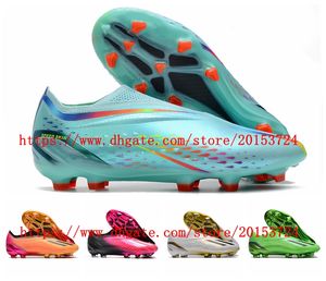 Mens Soccer shoes X Speedportal FG Plating Sole Knit Shoes scarpe calcio Breathable outdoor 2022 World Cup