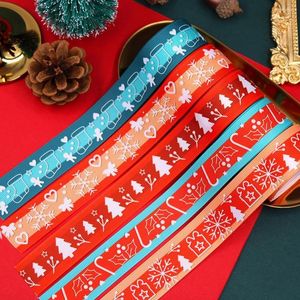Рождественские украшения обертывание ленточного полиэстера для украшения подарки подарки Diy Швейная ткань лук