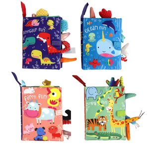 Wholesale Baby Reading Cloth 20 Styles Kids Quiet Book Toddler Newborn Soft Cloth Readings Children Early Cognitive Development Bath Potty Reading Toys