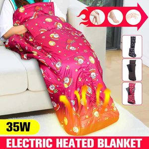 Battaniye Tam Vücut Elektrikli Isıtmalı Battaniye Sıcak Yumuşak Ayak El Diz Isıtma Noktası Kanepe Koltuğu için Sıcak Sıcaklık Kontrolü Y2209