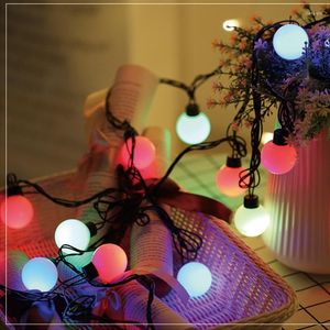 Dizeler 20 LED Globe Festoon Party Ball String Hafif Açık Noel Işıkları Bağlanabilir Peri Düğün Bahçesi Çelenk