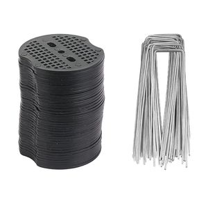 Bahçe Dekorasyonları 40 PCS/PACK PEG Gümüş Metal U-şekilli Zımba Zemin Tırnak Film Sabit SME SİPARİŞ ARAÇLARI 220928