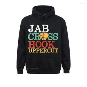 Erkek Hoodies Erkek Sweatshirts Erkekler Jab Cross Hook Üst Kütük Boksör Egzersiz Kadın Kickboks Hoodie Aşıklar Günü Sevimli Erkek Basılı