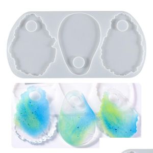 Molds Agate Epoxy Resin Sile Molds Large Tag Pendant Mod Jewelry Making Set Flexible Drop Delivery 2021 Tools Equipment Sexyhanz Dh1U5