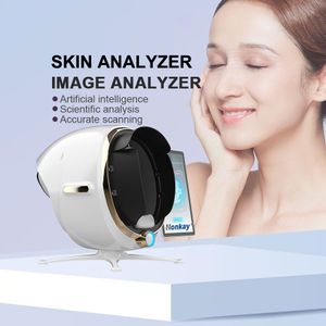 Máquina de analisador de pele facial Magic Máquina Face 3D Reconhecimento de AI Detector de umidade Testador de umidade Testador de pele Equipamento de beleza com relatório de teste profissional