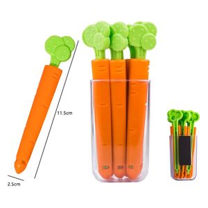 5pcs/conjunto de alimentos clipe de clipe de desenho laranja forma de cenoura