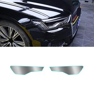 Audi için A6 C7 C8 2011-2021 Oto Araba Far Vinil Filmi Duman Siyah Işık Koruyucu Levha Sticker Su Geçirmez Kapak Styling226t